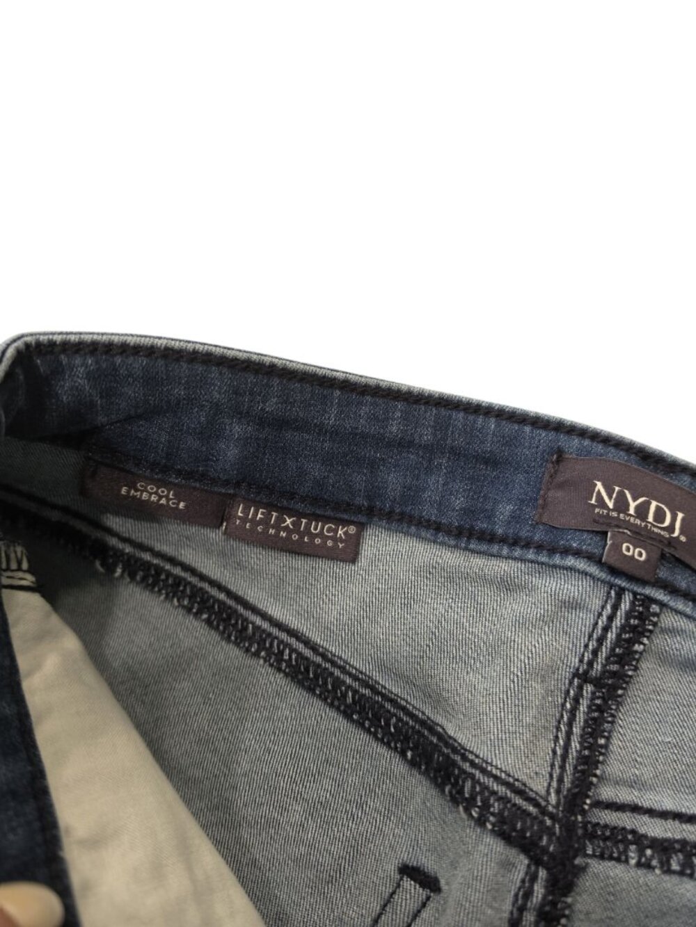 NYDJ NWT Relaxed Piper Crop Jeans Melody Cool Embrace Denim Blue Size 00 - Picture 5 of 5